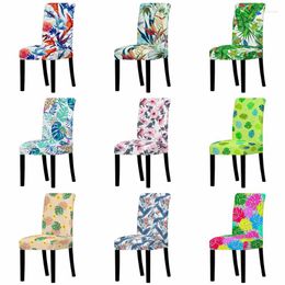 Housses de chaise Botanical Leaf Print Home Decor Cover Amovible Anti-sale Dustproof Stretch Chairs For Bedroom Dining