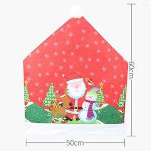 Fundas para sillas, funda para celebraciones de marca, decoración de mesa, 1 pieza, 60 50cm, tela de tema navideño, estiramiento alto, anciano, Papá Noel