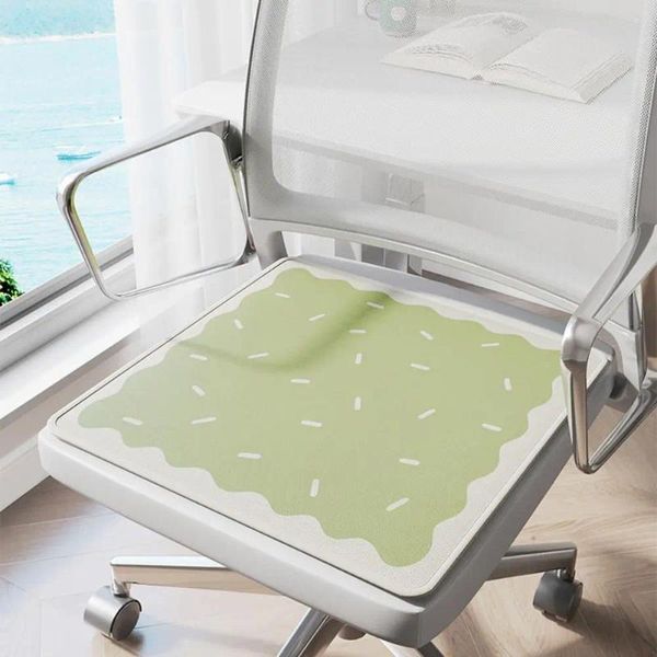 Couvre la chaise Breffable Faux Silk Fabric Cushion Ice siège de glace pour la maison de la voiture de voiture de bureau