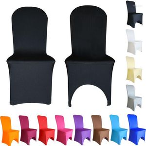 Housses de chaise acheter Sedcond One pour moitié prix-chaise Spandex Lycra couverture mariage Banquet anniversaire fête décoration-arqué ou plat