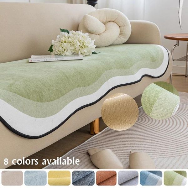 Чехлы на стулья, ткань синель, диванная подушка для гостиной, нескользящий чехол для дивана специальной формы, угловое полотенце, накладка на сиденье, защита дома