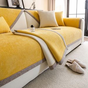 Stoelhoezen Chenille Sofa Cover Four Seasons Universal Towel Anti-Slip Couch Cushion Living Room Banken Protector