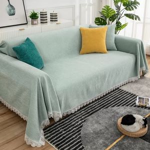 Stoelbekleding Chenille Sofa Handdoek Deken Sectionele Couch Cover Gooi Universele Antislip Meubels Protector Hoes 230701