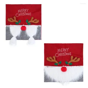 Stoelhoezen Kerst Achterkant Voor Eetkamer Borduren Gnome Kussenovertrekken Y5GB