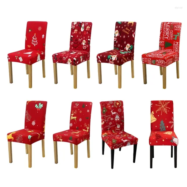 Housses de chaise de noël, couverture de dessin animé, réutilisable, décor de fond de fête pour bébé, G5AB