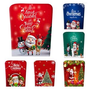 Stoelhoezen Kersthoes Decoraties Cartoon Kerstman Tafel Achterbankbeschermer