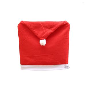 Housses de chaise couverture de noël rouge blanc noël chapeau manches Non-tissé salon Antimacassar décoration housse accessoires