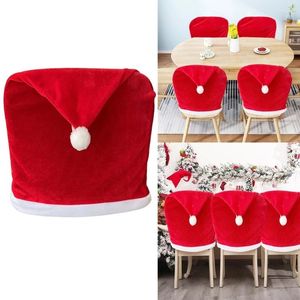 Couvre-chaise Cover Christmas Santa Hat Dining pour l'année 2024 Party Home Kitchen Table Table Decoration Dropship