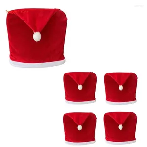 Couvre-chaise Cover Christmas Santa Hat Home Table Dîner 6xdd