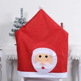 Couvre-chaise couverture de Noël Couverture de Noël à barbu blanc Squarf Snowman Classic Party Decoration