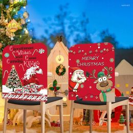 Couvre-chaise Couverture de décoration de Noël Home Case de textile mignon Style Cartoon Half Pack Seat