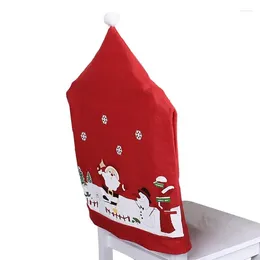 Couvre-chaise couverte de siège de Noël décoration de meubles de tissu Protecteur pour les vacances
