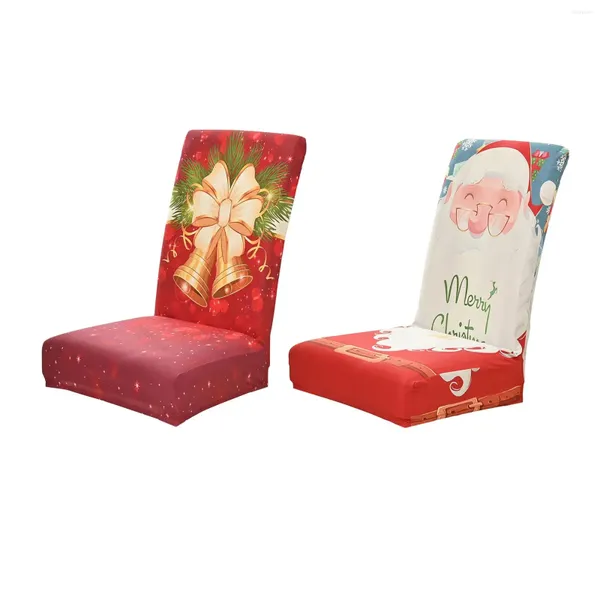 Cubiertas de silla Funda de Navidad Decoración extraíble Homeware Cubierta elástica para invierno Navidad Vacaciones Restaurante Favor de fiesta