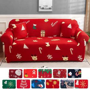 Couvre-chaise couverte de Noël Couvre de Noël Stretch Stretch Furniture Meubles Protector Spandex Couch pour Party El Banquet 231202