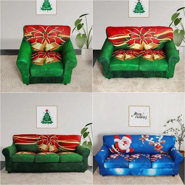 Housses de chaise housse de canapé de noël housses extensibles pour salon décor de noël fauteuil canapé avec coussin Bezug