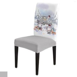 Housses de chaise de noël camion bonhomme de neige cadeau housse de salle à manger 4/6/8 pièces Spandex élastique housse pour mariage maison chambre