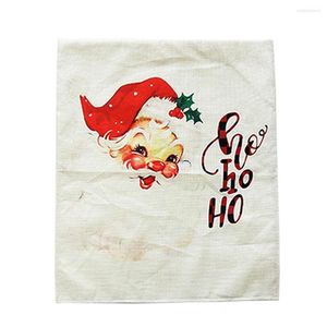 Stoelhoezen kerstmas stretch banket cover santa feest eetkamer stoel decor slipcovers bedrukt