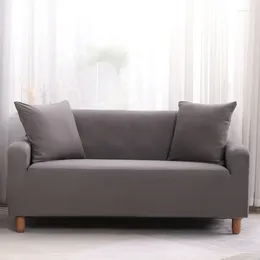 Stoelbedekkingen klassieke grijze elastische bank stevige kleur stretch slipcover voor woonkamer l vorm bank cover home decor