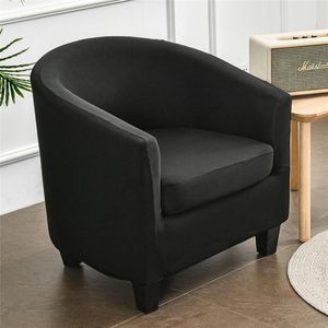 Stoelbedekkingen Club Single Cover Sofa All-Inclusive Furniture Protective Case Semicircle Elastic Fauteuil for Cafe Shop Boorchoel