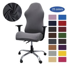 Housses de chaise Housse de chaise de jeu de couleur pour bureau Internet café Extensible accoudoir d'ordinateur housses de chaise de jeu protecteurs de siège en tissu simple 231110