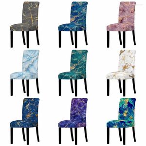 Housses de chaise couverture extensible marbrée colorée pour salle à manger Anti-sale siège élastique mariages fête Banquet chaises housses