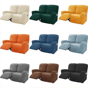 Stoelbedekkingen kleuren luie jongen recliner bank cover stretch fluwelen slipcover voor woonkamer 2 -haasterchair