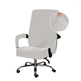 Housses de chaise housse d'ordinateur étui rotatif housses de bureau fauteuil en velours élastique anti-sale lavable moderne