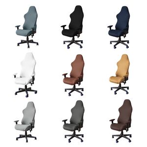 Chair Covers Computer Gaming Stretch Spandex Armchair Gamer Seat Cover Printed Household Racing Desk Rotating Slipcovers 230711