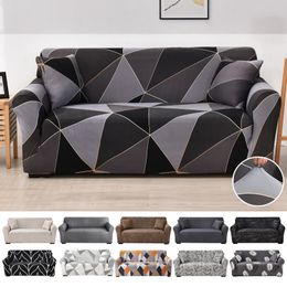 Stoelhoezen Coolazy Stretch Plaid Sofa Slipcover Elastic For Living Room Funda Bank Couch Cover Home Decor 1 2 3 4 -zitt 230505