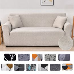 Stoelhoezen Coolazy Stretch Plaid Sofa Slipcover Elastic For Living Room Funda bank Couch Cover Home Decor 1234Seater 230204