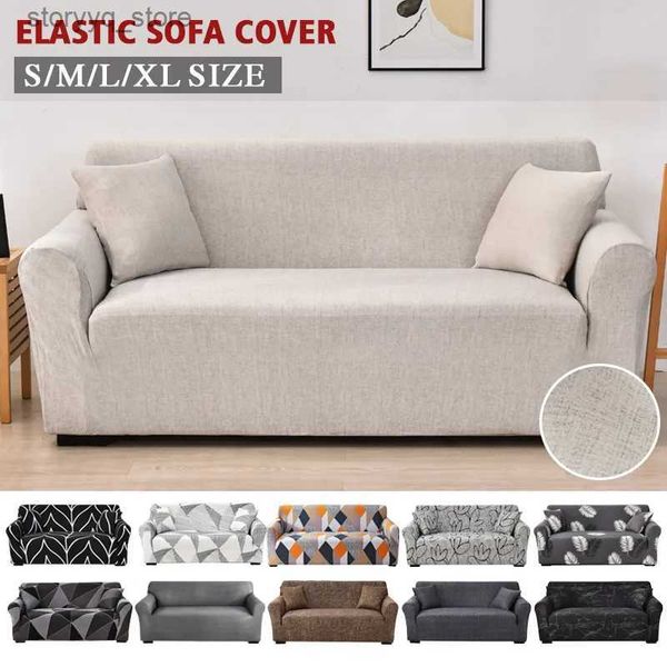 Fundas para sillas Coolazy Stretch Plaid Sofá Slipcover Fundas de sofá elásticas para sala de estar Funda Sofá Silla Funda para sofá Decoración para el hogar 1/2/3/4 plazas Q231130