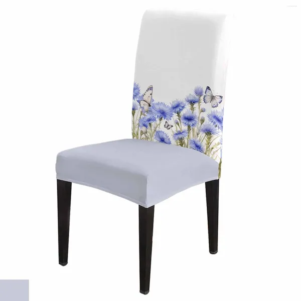 Housses de chaise, housse de siège en élasthanne extensible, motif fleurs de printemps, papillon, pour la cuisine, la maison, la salle à manger