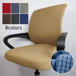 Les couvercles de chaise couvrent épaississeur de bureau solide Solide Spandex Split Siège Universal Anti-Dust Armchair Protector Case