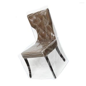 Housses de chaise imperméables, couvre-siège avec dossiers, meubles en plastique transparent, sans poussière, protection de grande taille pour Restaurant El