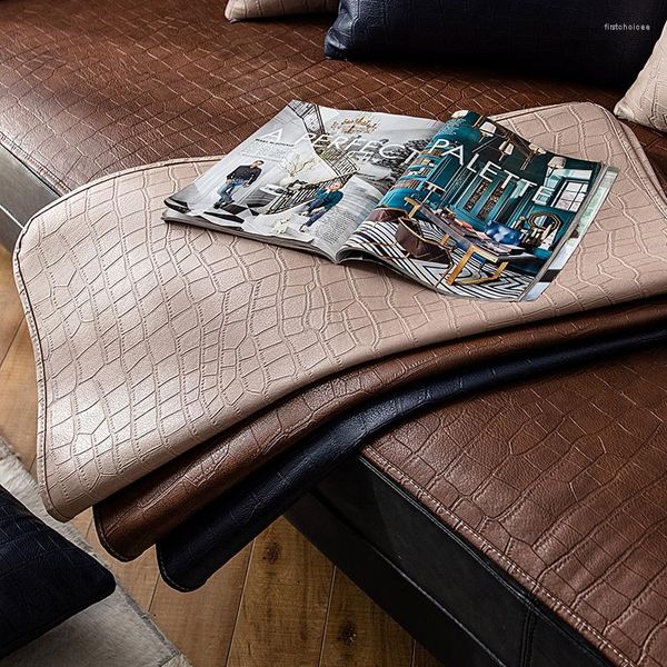 Housses de chaise motif Crocodile en cuir housse de coussin de canapé étanche personnaliser 2/3/4 siège housse anti-dérapant décor