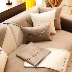 Stoelbekleding Crystal Velvet Four Seasons Sofa Cover Slip Resistant Slipcover Seat European Couch Dowel for Living Room