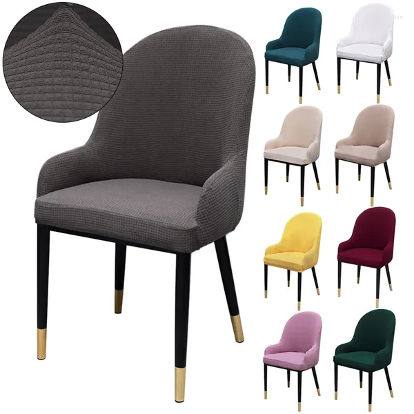 Cubierta de silla Sofá de sillón de spandex curvado para cenar sillas elásticas elásticas de banquete
