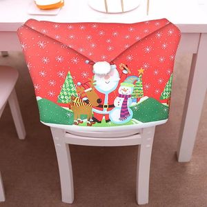 Couvre-chaise coussin housses de santa décoration de salle à manger de Noël fête à la maison.