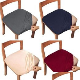 Housses de chaise Chaise de salle à manger Er Siège Ers Amovible Lavable Coussin élastique Livraison directe Maison Jardin Textiles de maison Chaise C Dhgarden Dhfx4