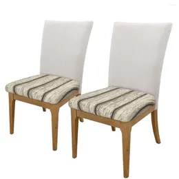 Couvercles de chaise couvercle de la salle à manger ancienne coussin de clôture en bois crème amovible pour la maison el