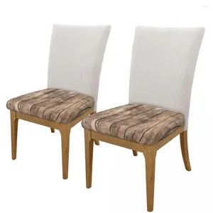 Couvercles de chaise couverture de la salle à manger du siège de texture en bois coussin lavable amovible pour la maison el