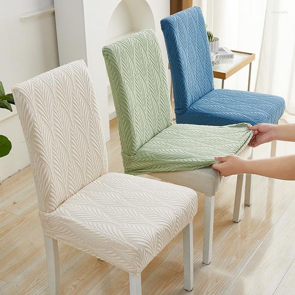 Cubiertas de silla Comedor CoverStretch Jacquard Parson Slipcover Protector lavable extraíble para banquete de restaurante en casa