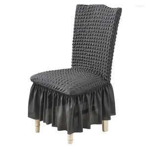 Couvre-chaises salle à manger couvre à mine élastique douce couvercle de siège amovible lavable confortable avec jupe longue pour