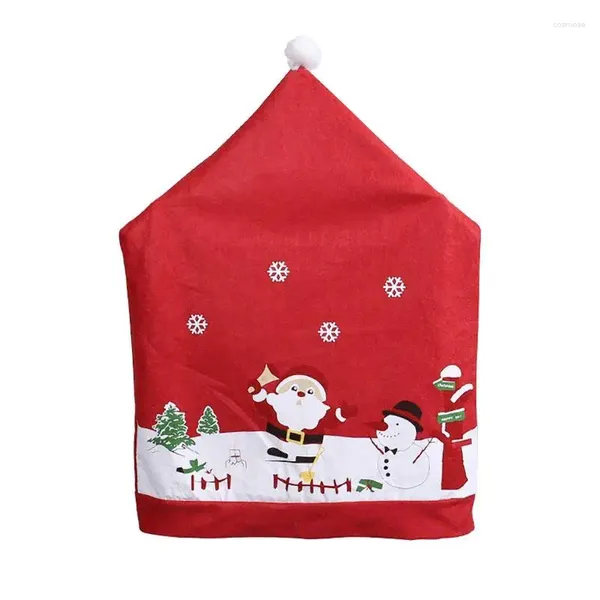 Couvre-chaises salle à manger Santa Claus Slipcover Christmas Fabric Meubles de meubles Protector Cover pour