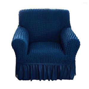 Housses de chaise Housse de canapé extensible double pièce Conception de jupe à bulles Tissus doux et confortables Protection complète avec ajustement parfait Maintenir