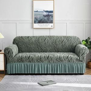 Housses de chaise canapé double siège avec grande jupe et housse couleur unie élastique couverture complète tissu anti-poussière serviette