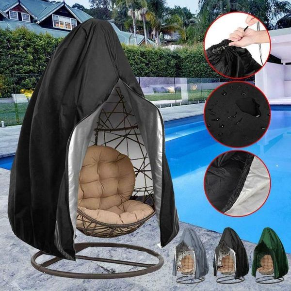 Housses de chaise anti-poussière, housse de meubles de canapé pivotant, pour suspendre un hamac, siège en osier, Patio, jardin, imperméable, pluie, extérieur, D30