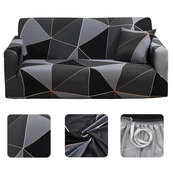 Housses de chaise Élastique Toutes Couverture Canapé Pour Salon Moderne Géométrique Sectionnel Housses Canapé Protecteur