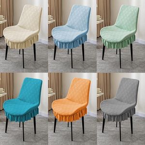 Couvre la chaise Couverture élastique Velvet de bord Ruffle Velt épaissie de grande taille Protecteur Silla Gamer