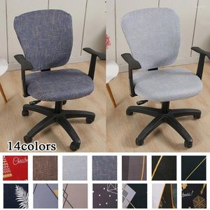 Housses de chaise housse élastique épaissir solide ordinateur de bureau Spandex siège fendu universel Anti-poussière fauteuil protecteur étui